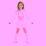 Costum K-Pop Zoey, StarLight Queen™ – Outfit Scenic Alb & Auriu - imagine 2