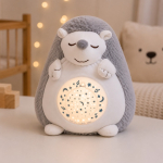 Arici de plus cu proiector si lumina de veghe, muzica, „Starry Skies Animal Soother” – Jucarie muzicala pentru somnul bebelusilor - imagine 2