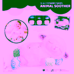 Oita de plus cu proiector si lumina de veghe, muzica, „Starry Skies Animal Soother” – Jucarie muzicala pentru somnul bebelusilor - imagine 4