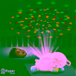 Oita de plus cu proiector si lumina de veghe, muzica, „Starry Skies Animal Soother” – Jucarie muzicala pentru somnul bebelusilor - imagine 3