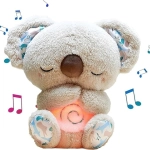 Jucarie plus Koala cu Lumina de Veghe si Sunete Relaxante, miscare de respiratie pentru nou-nascuti 0+ luni