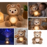 Ursulet de plus cu proiector si lumina de veghe, muzica, „Starry Skies Animal Soother” – Jucarie muzicala pentru somnul bebelusilor - imagine 6