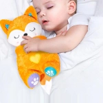 Jucarie plus Vulpe cu Lumina de Veghe si Sunete Relaxante, miscare de respiratie pentru nou-nascuti 0+ luni - imagine 7