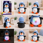 Pinguin de Plus Interactiv cu Lumini, Muzica – Jucarie de Somn si Joaca pentru Bebelusi si Copii, multicolor - imagine 3
