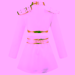 Costum K-Pop Zoey, StarLight Queen™ – Outfit Scenic Alb & Auriu - imagine 3