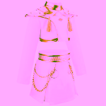 Costum K-Pop Zoey, StarLight Queen™ – Outfit Scenic Alb & Auriu - imagine 8