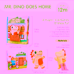 Carte senzoriala educativa Montessori „Mr. Dino Goes Home” – Busy Book interactiva pentru copii, cu activitati motrice, personaje detasabile si jocuri educative - imagine 13