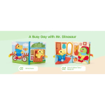 Carte senzoriala educativa Montessori „Mr. Dino Goes Home” – Busy Book interactiva pentru copii, cu activitati motrice, personaje detasabile si jocuri educative - imagine 6