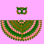 Set Costum Bufnita Dragalasa, aripi, detalii realiste, marime universala