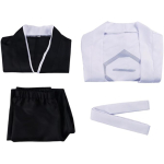 Costum Cosplay Jūshirō Ukitake – Bleach, Kimono Alb cu Pantaloni si Centura - imagine 5