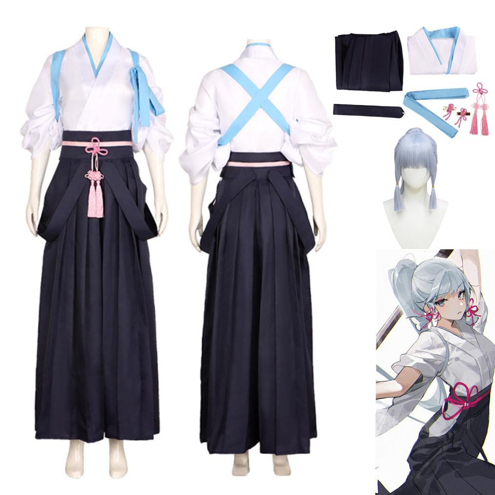 4700466b8352614d7a7c35310bb5ca88532e2b45_original Costum fete Anime Kamisato Ayaka Cosplay, Genshin Impact, costum si peruca - imagine 1