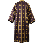 Costum Cosplay Trafalgar Law – One Piece Wano, Kimono Negru cu Haori Mov si Centura Obi - imagine 4