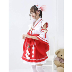 Costum fete Cosplay Hatsune Miku – Varianta Shrine Maiden Japoneza - imagine 5