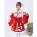 Costum femei Cosplay Hatsune Miku – Varianta Shrine Maiden Japoneza cu Peruca Inclusa - imagine 3