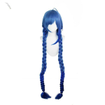 Peruca Anime Cosplay Hatsune Miku – Varianta Shrine Maiden Japoneza, albastra