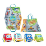 Set interactiv Covoras de Joaca Pliabil cu Trasee, Oras si 4 Masinute, Portabil, Educational pentru Copii - imagine 5