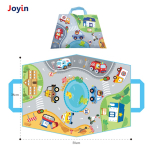 Set interactiv Covoras de Joaca Pliabil cu Trasee, Oras si 4 Masinute, Portabil, Educational pentru Copii - imagine 8