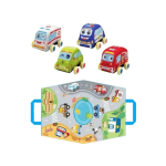 Set interactiv Covoras de Joaca Pliabil cu Trasee, Oras si 4 Masinute, Portabil, Educational pentru Copii - imagine 3