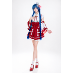Costum fete Cosplay Hatsune Miku – Varianta Shrine Maiden Japoneza cu Peruca Inclusa - imagine 8