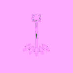 Piercing pentru buric din Titan ASTM F136, argintiu, cu cristale zirconia, model coroana eleganta– 1.6 × 10 mm