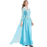 Rochie Elsa pentru Femei – Costum de Printesa cu Pelerina si Guler din Blanita - imagine 7