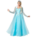 Rochie Elsa pentru Femei – Costum de Printesa cu Pelerina si Guler din Blanita - imagine 5
