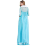 Rochie Elsa pentru Femei – Costum de Printesa cu Pelerina si Guler din Blanita - imagine 4
