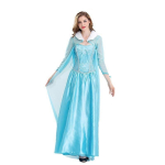Rochie Elsa pentru Femei – Costum de Printesa cu Pelerina si Guler din Blanita - imagine 3