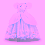 Rochie Cenusareasa pentru Fetite, Costum Printesa Disney, Albastru cu Sclipici si Maneci Bufante - imagine 7