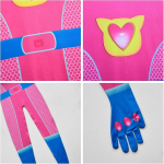 Costum SuperKitties Bitsy pentru Copii, Roz si Albastru, Salopeta cu Masca de Pisicuta - imagine 6