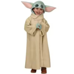 Costum Copii Grogu Baby Yoda – Roba cu Gluga si Urechi, Cosplay Star Wars - imagine 6