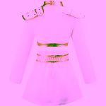 Set Costum si peruca K-Pop Zoey, StarLight Queen™ – White & Gold Stage Edition - imagine 8