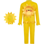 Costum Soare pentru Copii, Galben, cu Coronita si Decoratiune Soare, Serbare si Carnaval - imagine 6