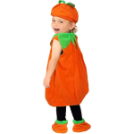 Costum Copii Dovlecel Vesel – Tinuta Portocalie cu Caciulita si Incaltari - imagine 4