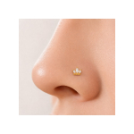 Piercing pentru Nas Floare cu Zirconii, Titan ASTM F136, Auriu – 3, 2 mm - imagine 6