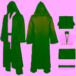 Costum Adulti Cavaler Jedi – Roba Maro cu Gluga, Tunica, Pantaloni si Centura