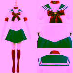 Costum Sailor Moon – Uniforma Anime Alb-Albastru cu Funde Rosii, Tiara si Manusi - imagine 7