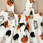 Costumatie Halloween fete cu fundite si dovleci - imagine 3