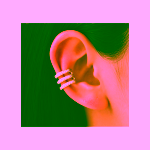 Cercel Ear Cuff Triplu cu Zirconii – Auriu, Fara Gaura