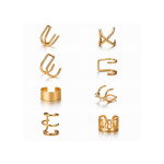 Cercei Set 8 Cuff-uri pentru Ureche – Rose Auriu, Modele Diverse, Fara Gauri - imagine 4