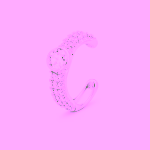 Cercel Ear Cuff Elegant cu Zirconie Centrala – Argintiu, Fara Gaura - imagine 4