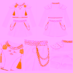Costum Zoey K-Pop Alb cu Auriu – Tinuta de Spectacol - imagine 3