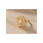 Cercel Ear Cuff Fulg de Nea cu Zirconii – Auriu, Fara Gaura - imagine 4